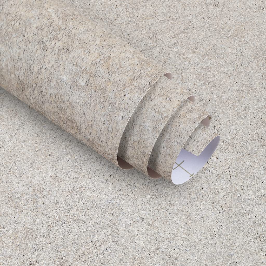 Magielif 32"x197" Granite Countertops Contact Paper Peel and Stick Waterproof Beige Grey Granite Wallpaper Self-Adhesive Removable Vinyl Film Marble Countertops Wallpaper for Kitchen Bathroom Cabinets