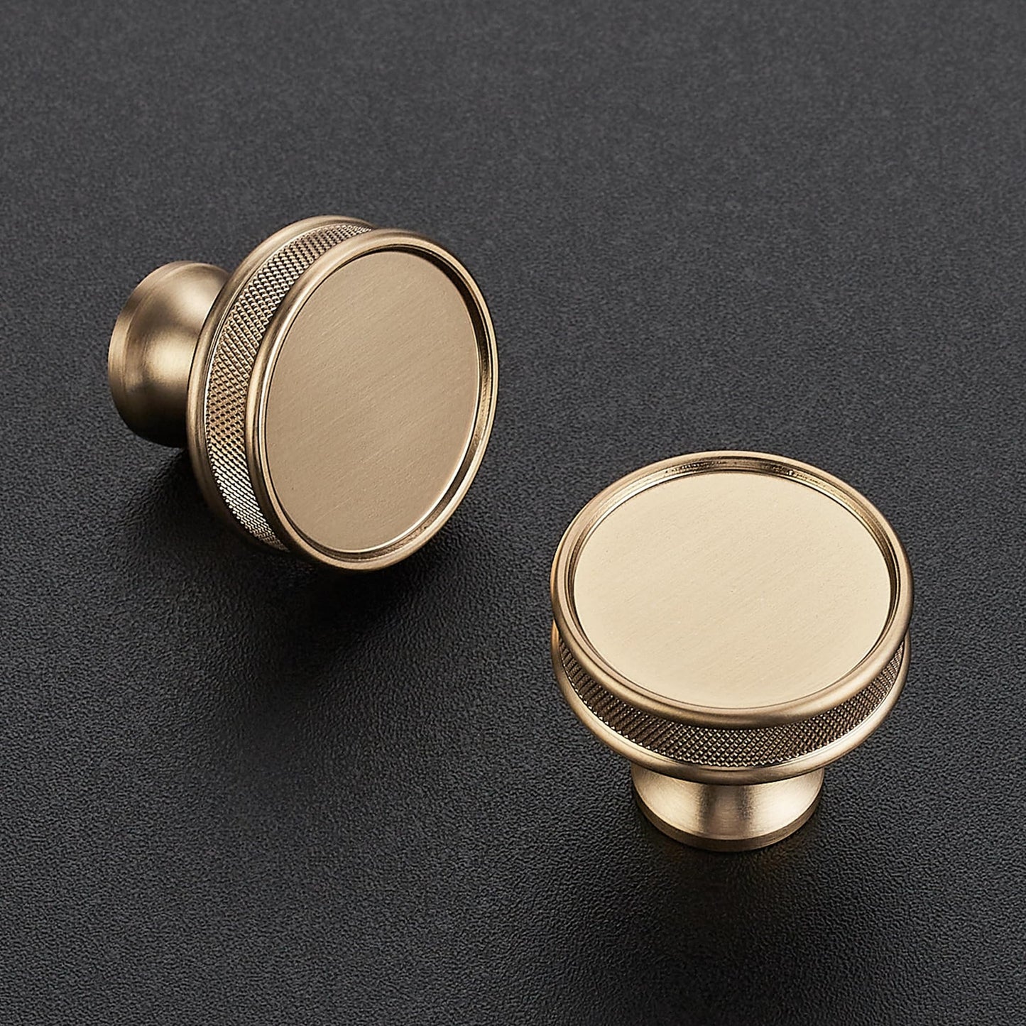 Ravinte 30 Pack 1-1/5"(30mm) Champagne Bronze Cabinet Knobs Knurled Dresser Drawer knobs Kitchen Cupboard Handles for Cabinet Hardware