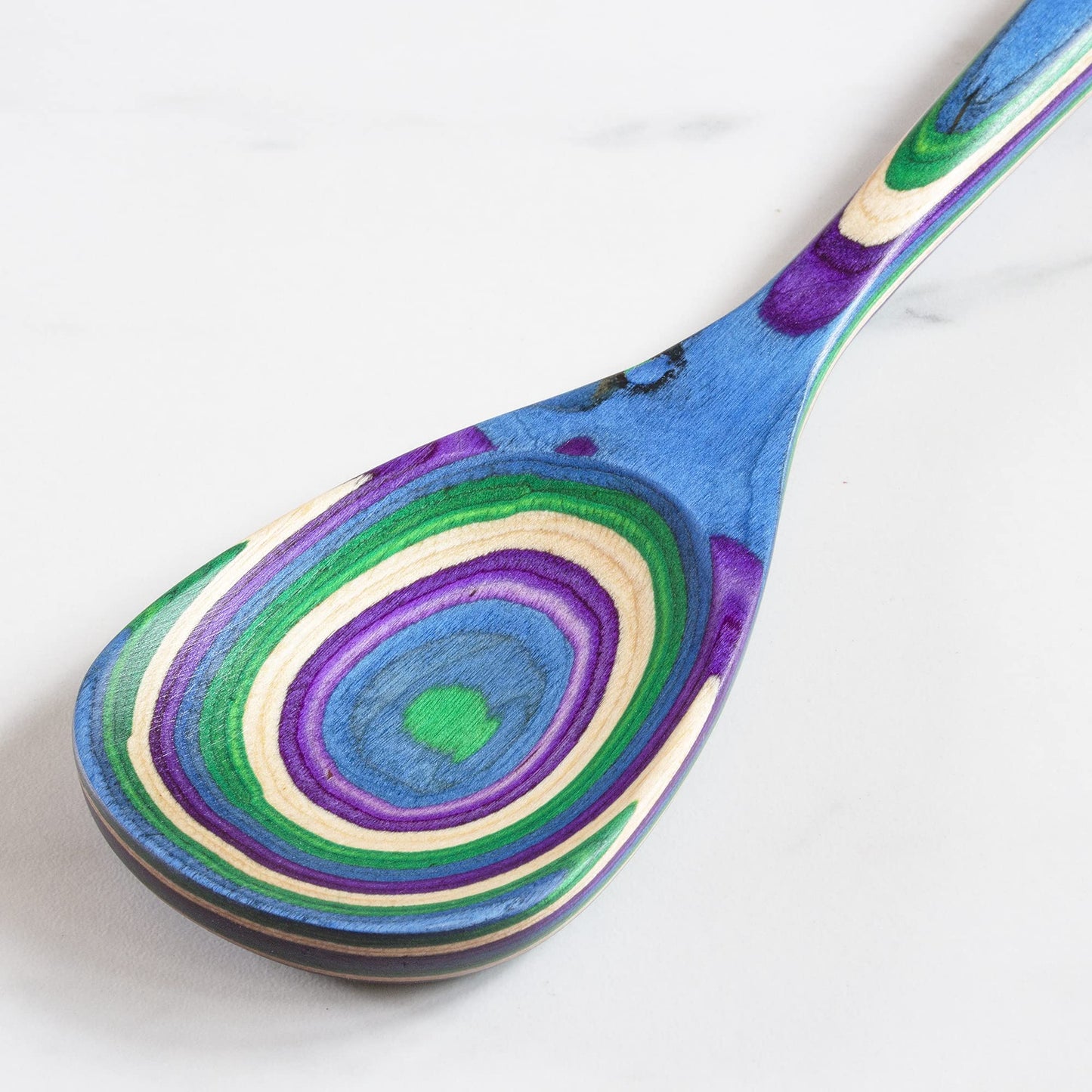 Totally Bamboo Baltique Mumbai Collection 12-1/2" Wooden Cooking Spoon, Safe for Nonstick