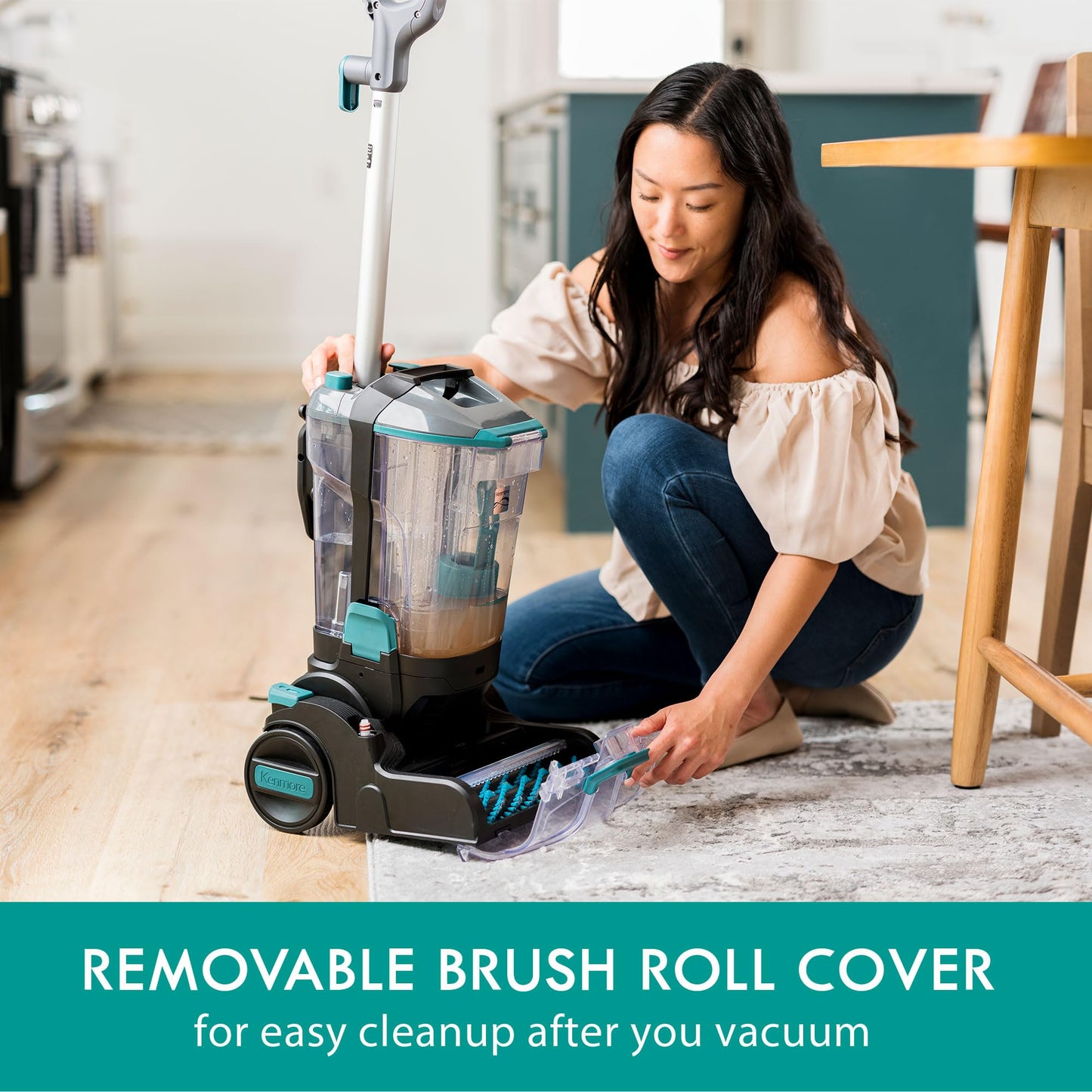 Kenmore KW4070 RevitaLite Pet Portable Carpet Cleaner with High Cleaning Power, 3.2L Clean Tank & 1.4L Dirty Tank, 25ft Cord Length and Two Easy Removable Brushroll for Rug & Upholstery