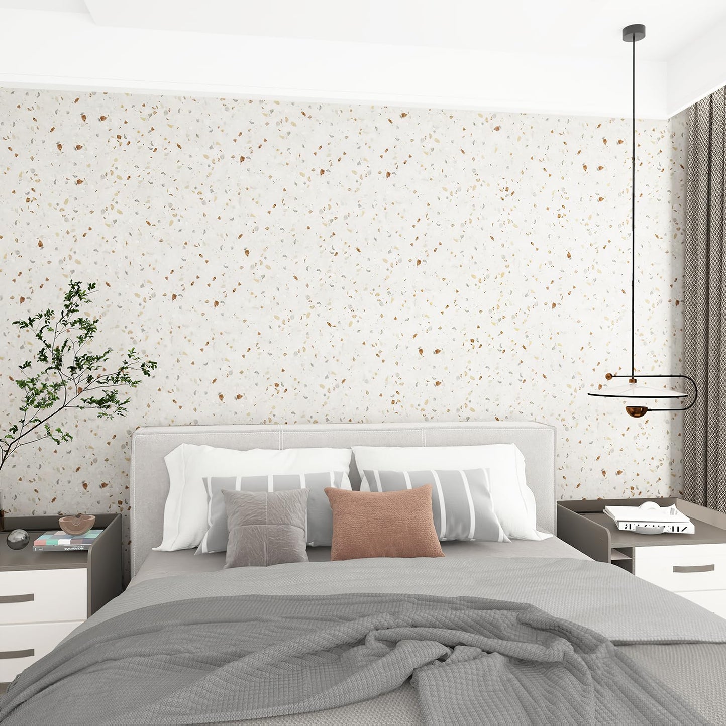 Boobest 157"x31.5" Wide Colorful Terrazzo Wallpaper Peel and Stick Marble Contact Paper for Cabinets and Drawers Self Adhesive Wallpaper Marble Sticker Countertop Vinyl Wrap for Furniture Kitchen Wall