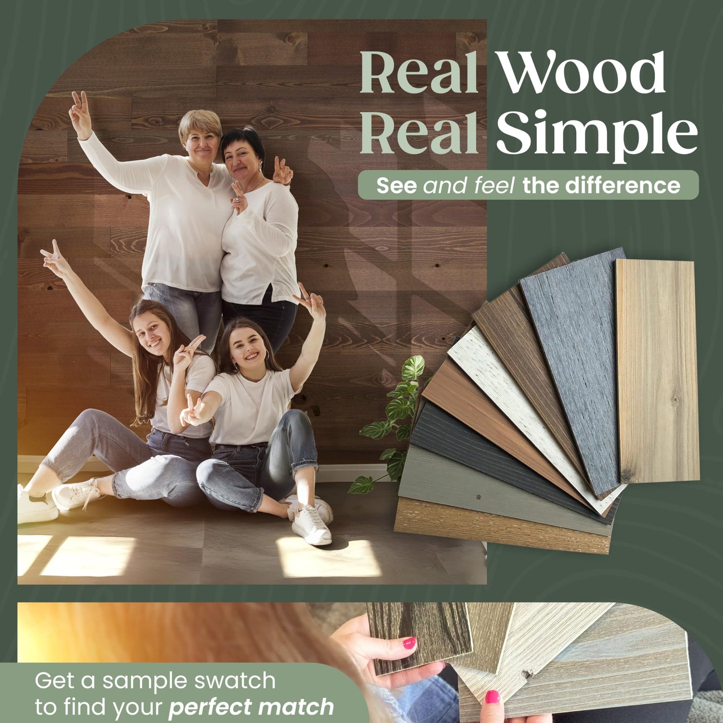 TIMBERCHiC 100% Reclaimed Wood Wall Planks - Made in USA - Peel-and-Stick Wall Panels for Interior Decor - DIY Accent Wall Panels, Freestone (4" x 20 Sq Ft)