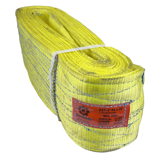 Kennedy Wire Rope & Sling Co. 6" x 45' 2-Ply Twist Eye Polyester Lifting Sling (Various Sizes in Listing) Made in The USA