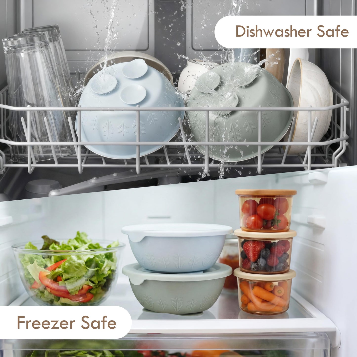 Moonkie Baby Bowls with Suction, Stainless Steel & Silicone Toddler Bowls with Lids, Seamless One-Piece Design Silicone Bowls for Babies 4 Months+, 13oz, BPA-Free, Lead-Free, Dishwasher Safe, 4 Pack