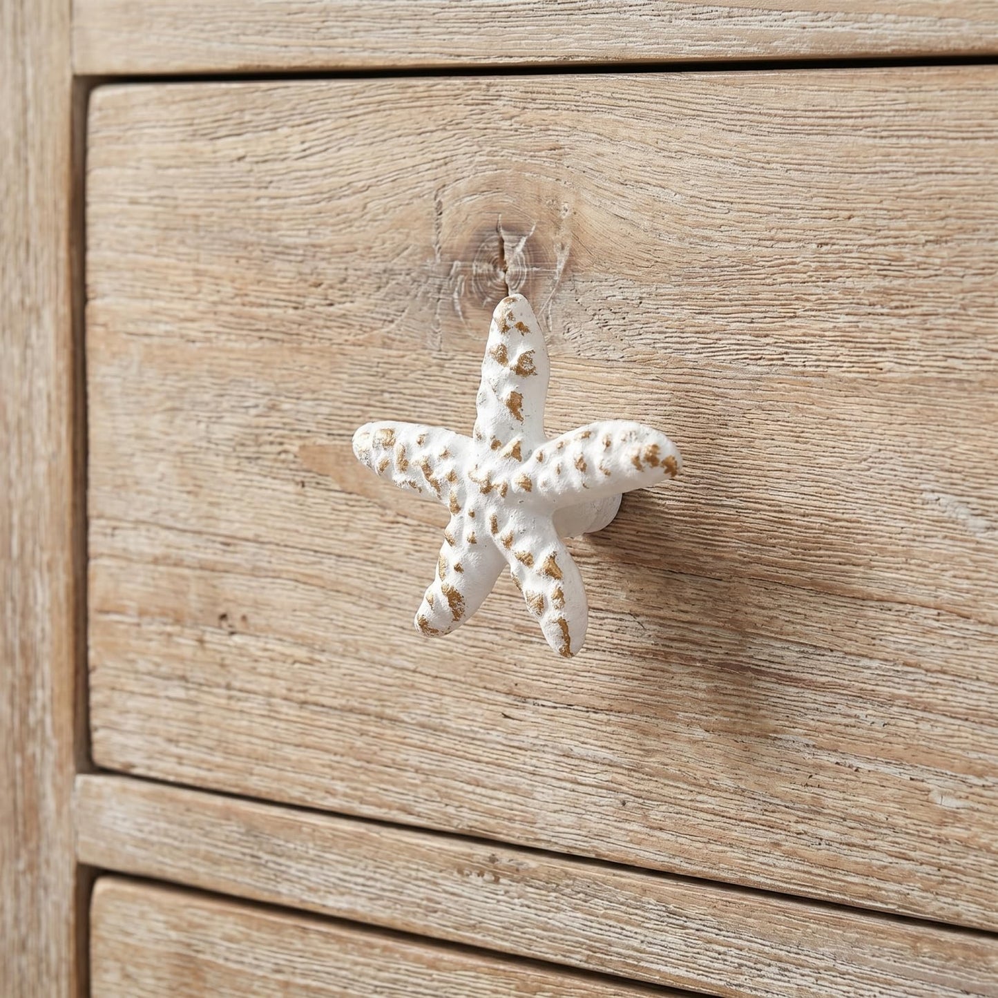 GALPADA Cabinet Knobs: 2 Pack Coastal Drawer Pulls Iron Dresser Knob for Kitchen Cupboard Wardrobe Closet Door, Nautical Beach Decor Hardware for Cabinets and Drawers