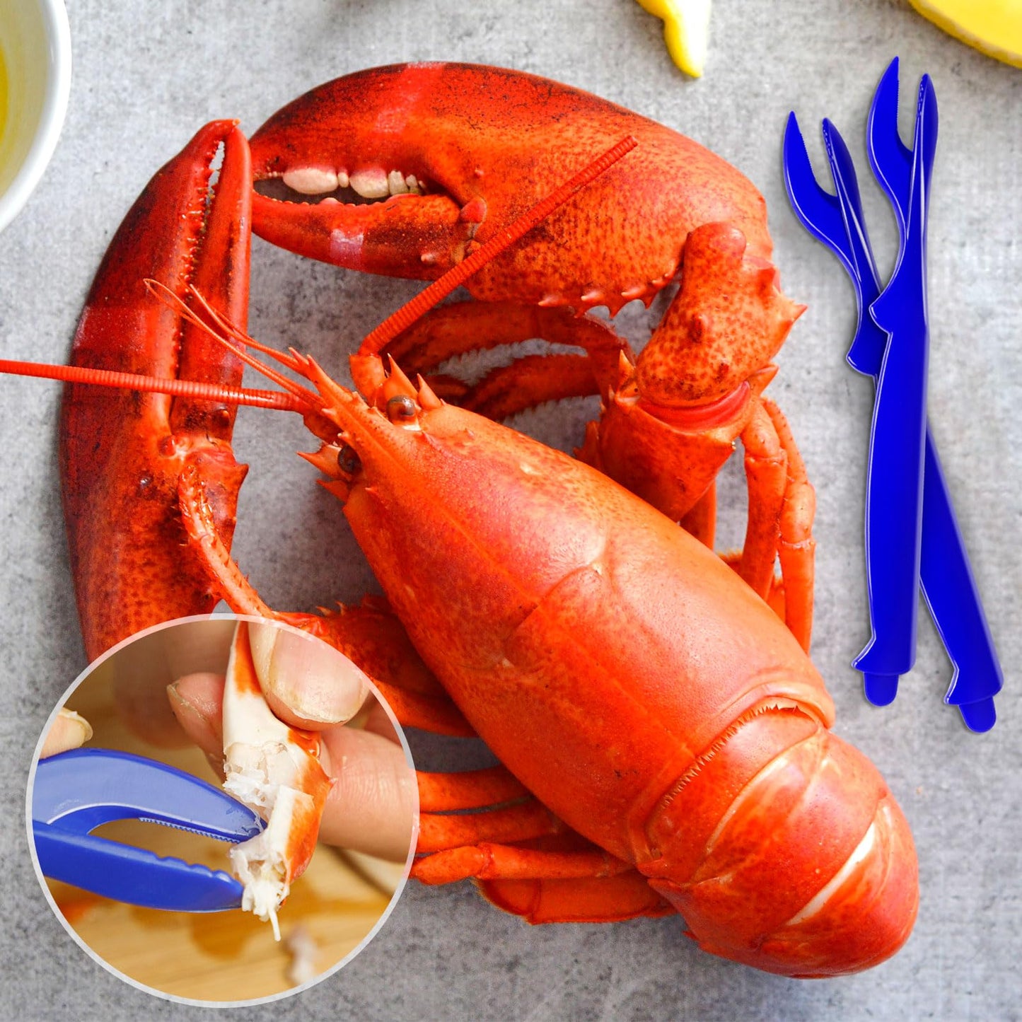 48Pcs Crab Legs Crackers, Crackers and Tools Cracker Picks Tools Crabfor Lobster Crab Crayfish, Easy Opener Shellfish Picks Knife, Seafood Tool