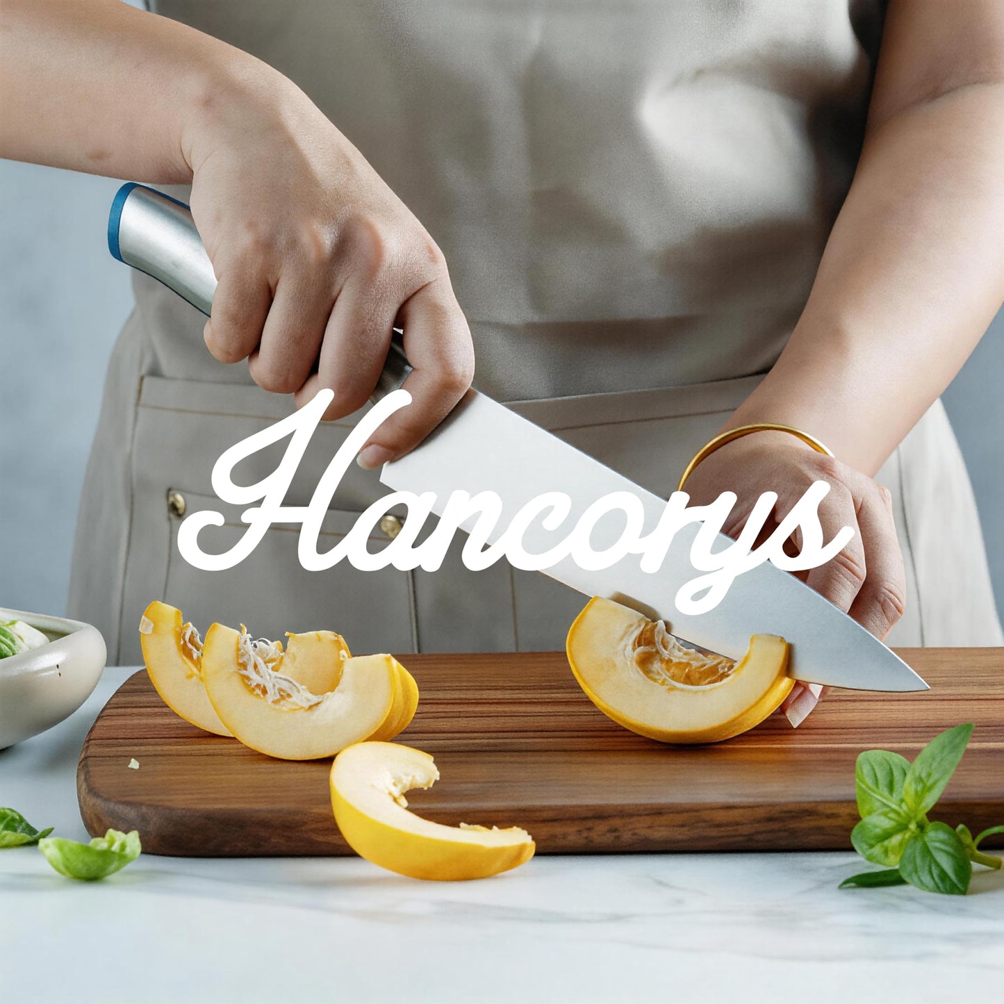 Hancorys Knife Set, 11 Pcs Kitchen Knives Set, Enduring Razor-Sharp German High Carbon Stainless Steel Chef Knife Set with 5 Blade Guards, Perfect Holiday Gifts for Kitchen