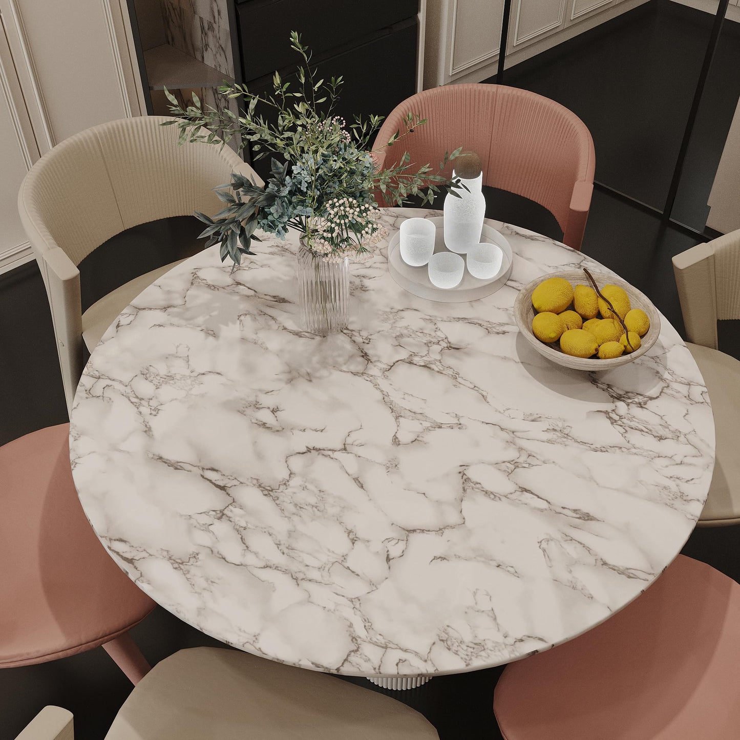 JSEVEM 16"×118" Grey White Marble Wallpaper Peel and Stick Waterproof Gray Marble Contact Paper Vinyl Wrap Glossy Textured Self Adhesive Granite DIY Tile Sticker for Kitchen Cabinets Table Countertops