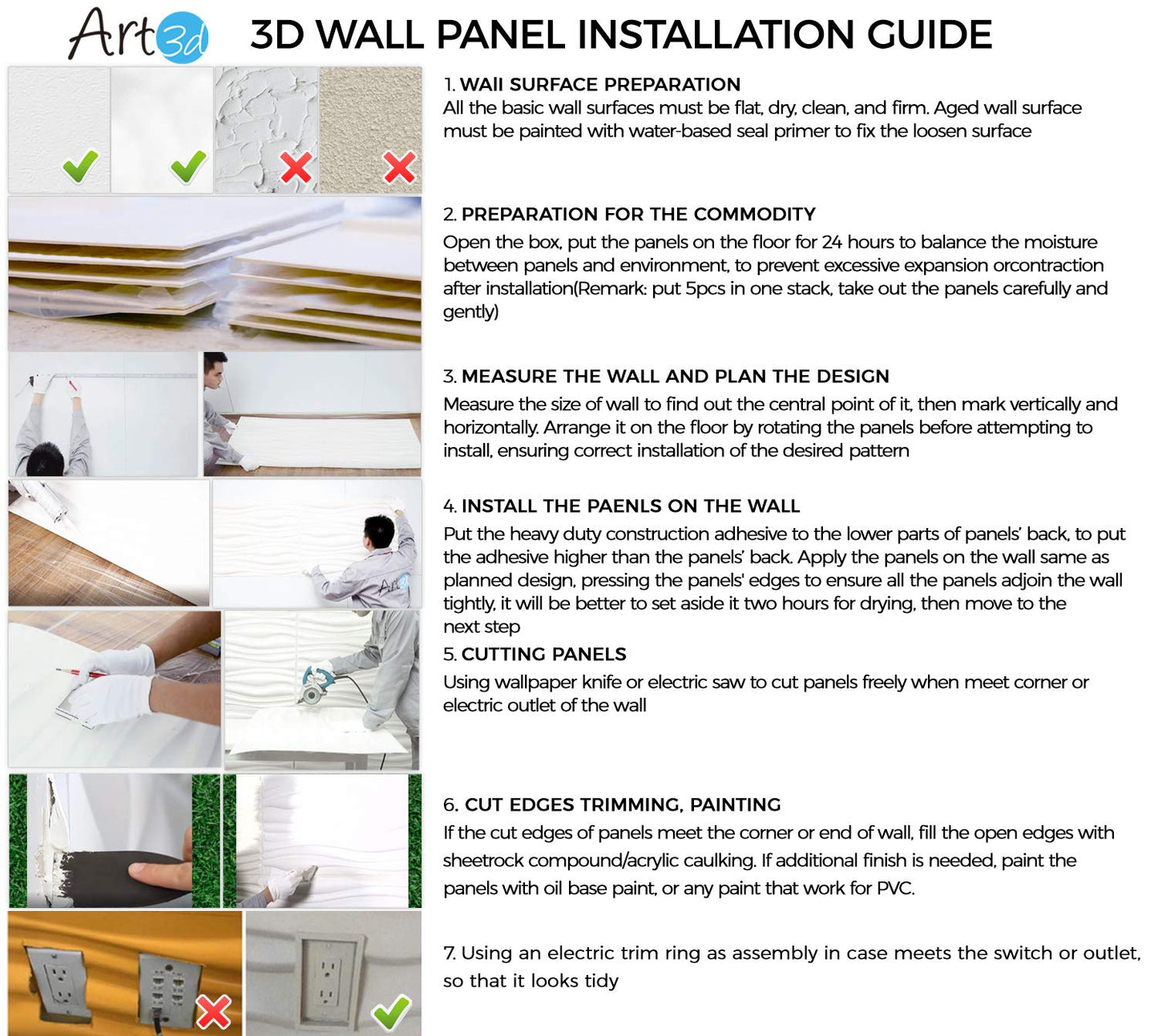 Art3d Decorative Tiles 3D Wall Panels for Modern Wall Decor, Magic Square-White, 12 Panels 32 Sq Ft