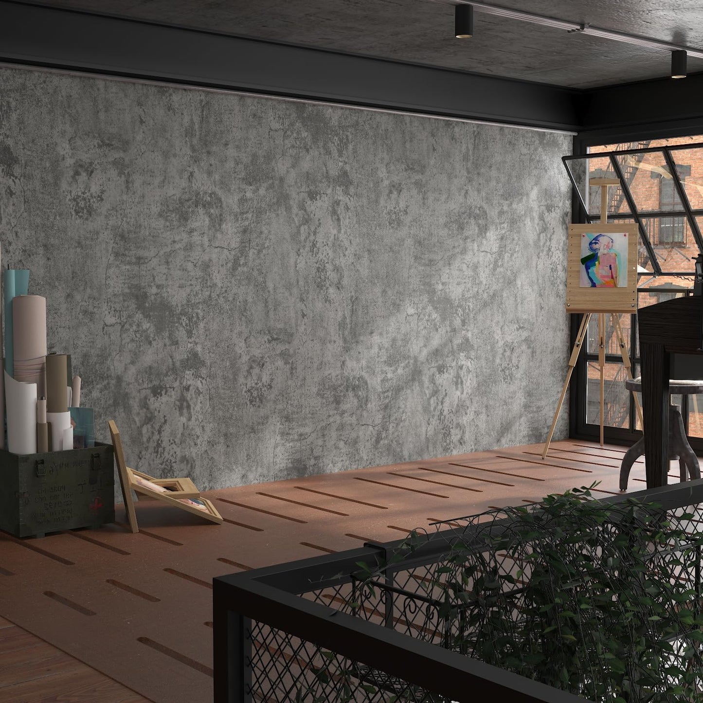 Magielif 30.3"x394" Grey Concrete Wallpaper Peel and Stick Matte Textured Gray Cement Contact Paper Removable Waterproof Vinyl Matte Industrial Style Wall Sticker for Kitchen Countertop Bathroom