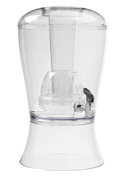 CreativeWare 3 Gallon Beverage Dispenser With Ice Cylinder And Fruit Infuser