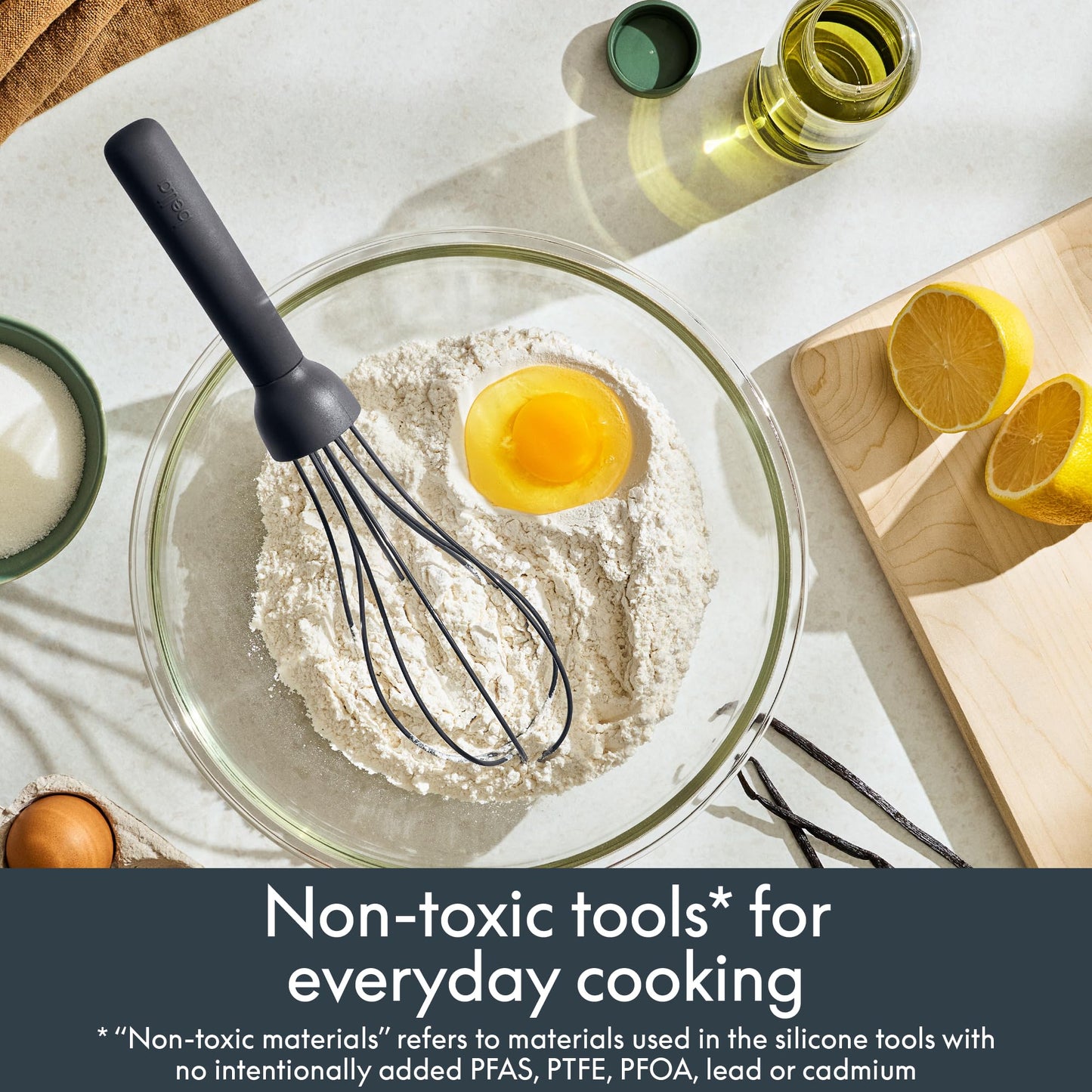 bella 2 Piece Compact Masher and Whisk Set, Fold Flat, Stainless steel and silicone, Foldable Masher, Ballon Whisk, Flat Whisk, Non-stick, Nonslip, Heat safe to 425°F, Slate