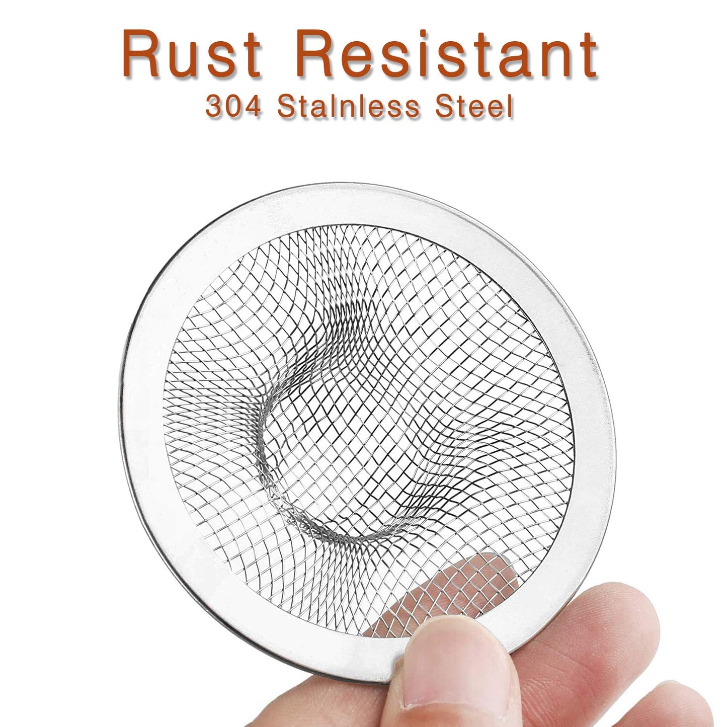 2pcs Heavy Duty Stainless Steel Slop Basket Filter Trap, 2.75" Top / 1" Mesh Metal Sink Strainer Shower Drain Hair Catcher for Kitchen Bathroom Bathtub Wash Basin Floor Balcony Drain Hole, Utility