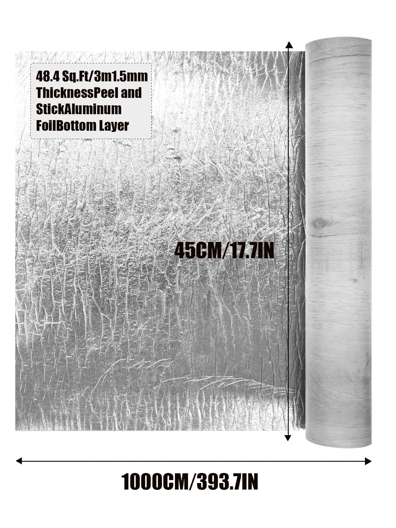 Luxury Thicken Wood Grain Peel and Stick Floor Tiles Self-Adhesive Vinyl Flooring Roll-DIY Easy for Wall and Floor,Hard Surface/Waterproof/Anti Slip (Light Gray Vinyl Flooring, 17.72 "W x 393.7" L)