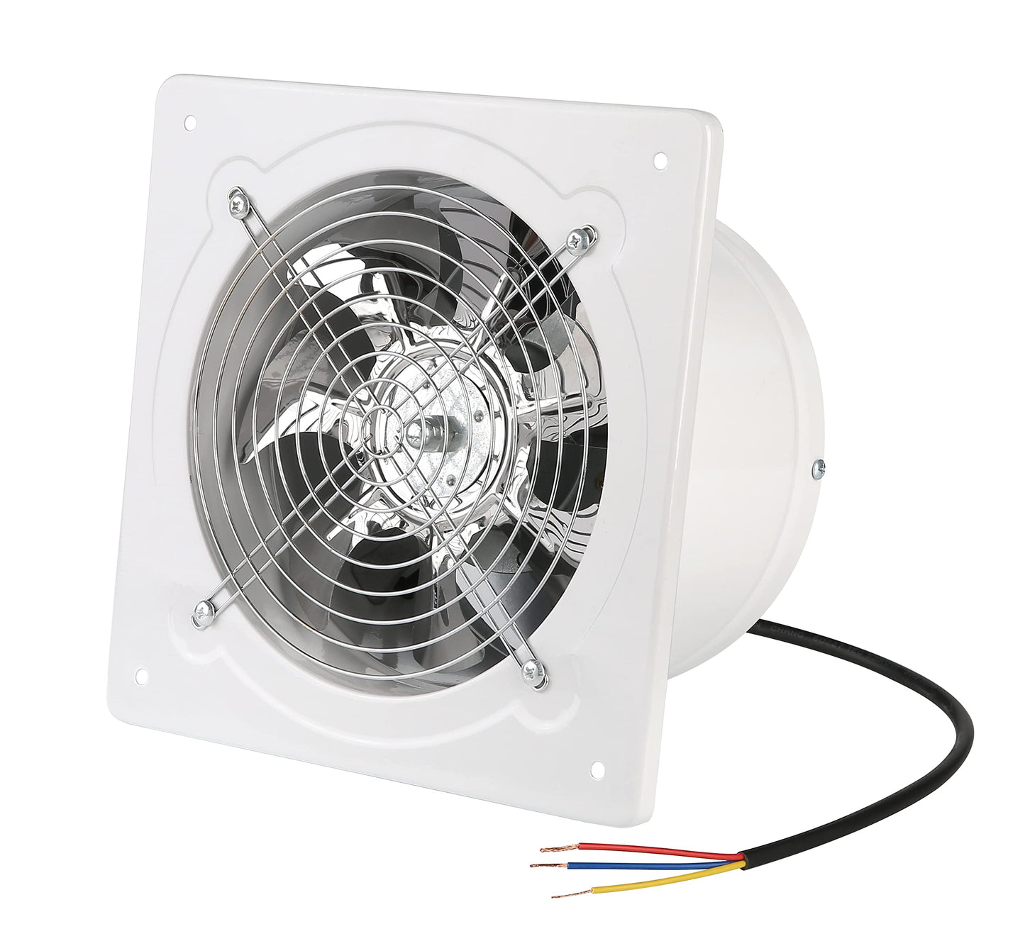 Nalle 8 inch Exhaust Fan Through Wall Extractor Exhaust Ventilation Fan 110V Exhaust Smoke Fan Ventilation for Kitchen, Bathroom,laundry room,Toilets, Garage, Shopping Mall and Office (500 CFM/White)