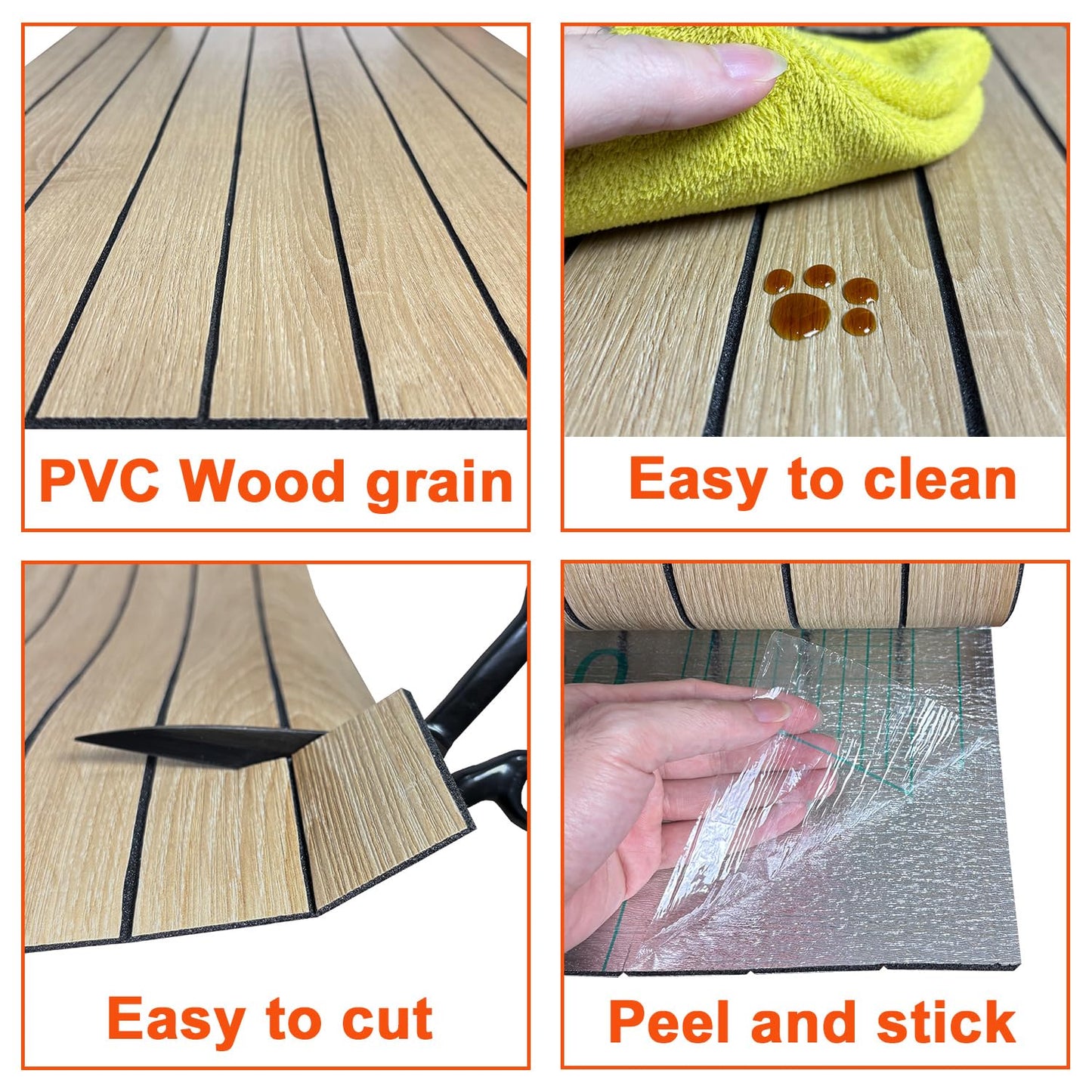 YU LI 3DH Peel and Stick PVC Slat Wall Panel 236"x15.75" Self-Adhesive Thick Faux Oak Wood Grain Wallpaper Panel 3D Soundproof Wall Panels for Walls & Ceilings
