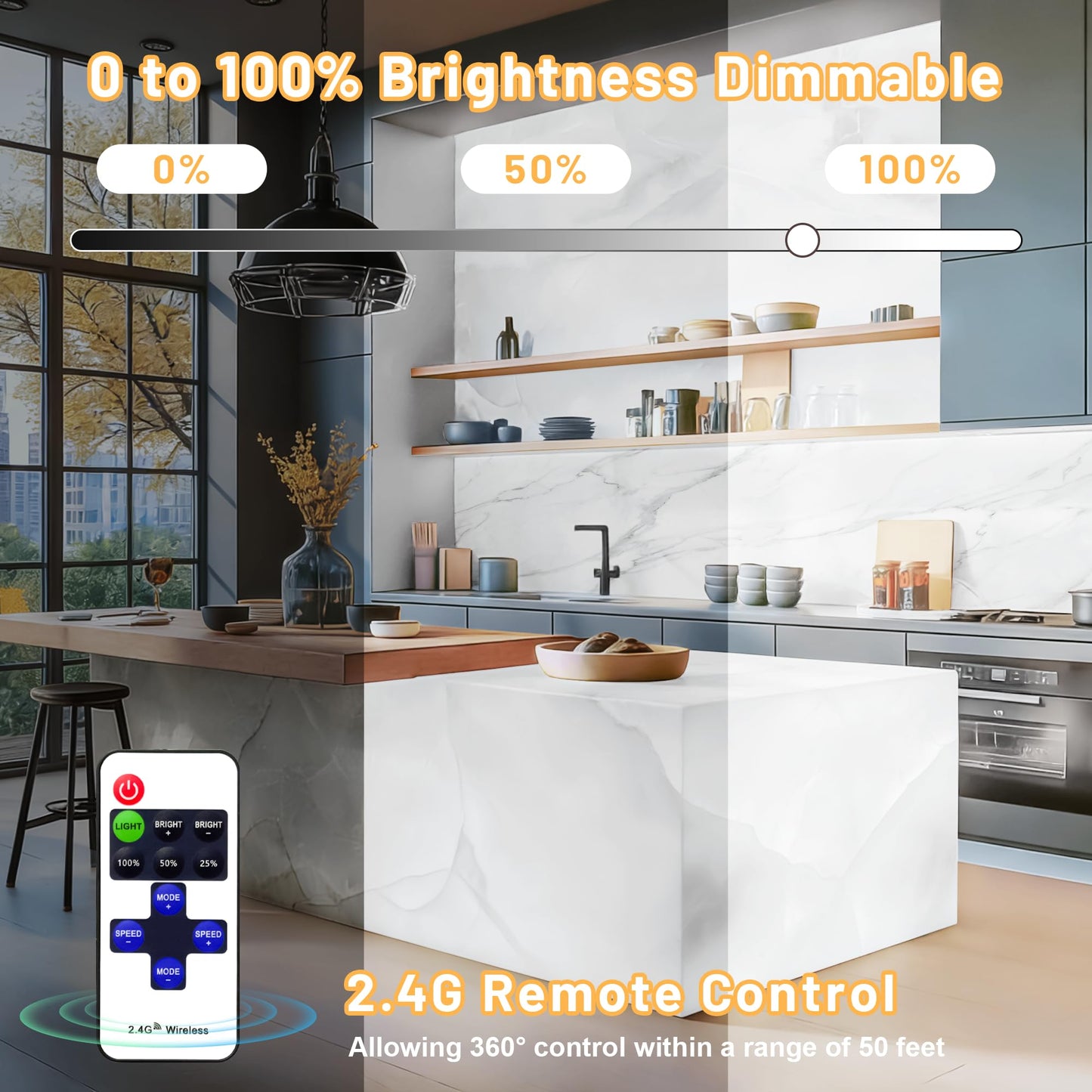 4 Pack LED Backlight Sheet, 24V 36W 6000K White Flexible Led Panel Lights with Alexa & APP Remote Control Dimmable Backlit Light 19.7X9.7 Inch for Translucent Stone/Marble/Onyx/Quartz Countertop