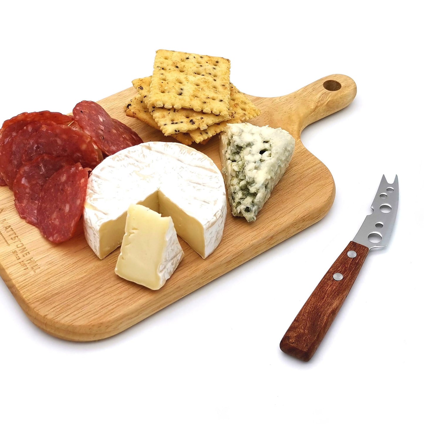 Cheese Knife, MATTSTONE HILL Cheese Knives Set - Soft & Semi Hard Cheese Knife, Soft Cheese Slicer, Cheese Cleaver, Hard Cheese Cutter, Premium Stainless Steel, Wood Handle
