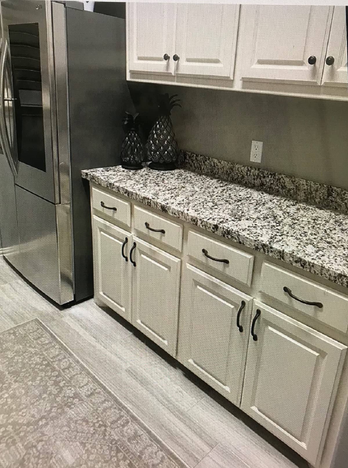 EZ FAUX DECOR Vinyl Countertop Wrap 36" x 180" Self Adhesive Grey White Black Granite Contact Paper for Countertops Peel and Stick Backsplash Formica Laminate Sheet