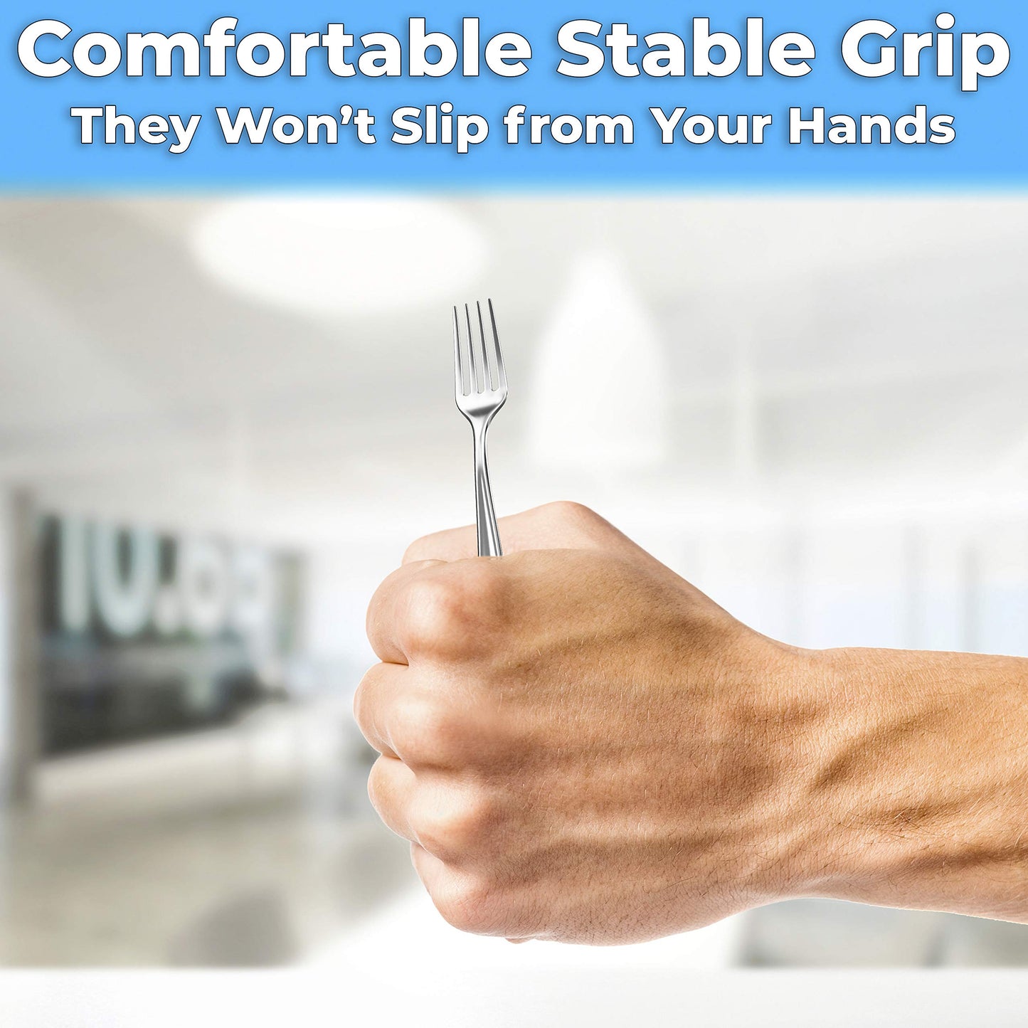 Super Elegant, BPA Free 200ct Plastic Tasting Forks. Mini Cocktail or Sampling Fork Set for Appetizers, Shrimp and Seafood. Durable, Recyclable 4 Tine Utensil with Stainless Steel Look