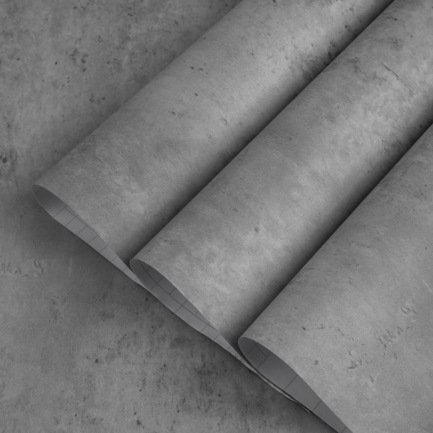 TOTIO Gray Concrete Wallpaper Matte Thick Textured Grey Cement Contact Paper Peel Stick Countertop Paper Removable Waterproof Adhesive Furniture Stickers Industrial Style Vinyl Wall Sticker 24x354inch