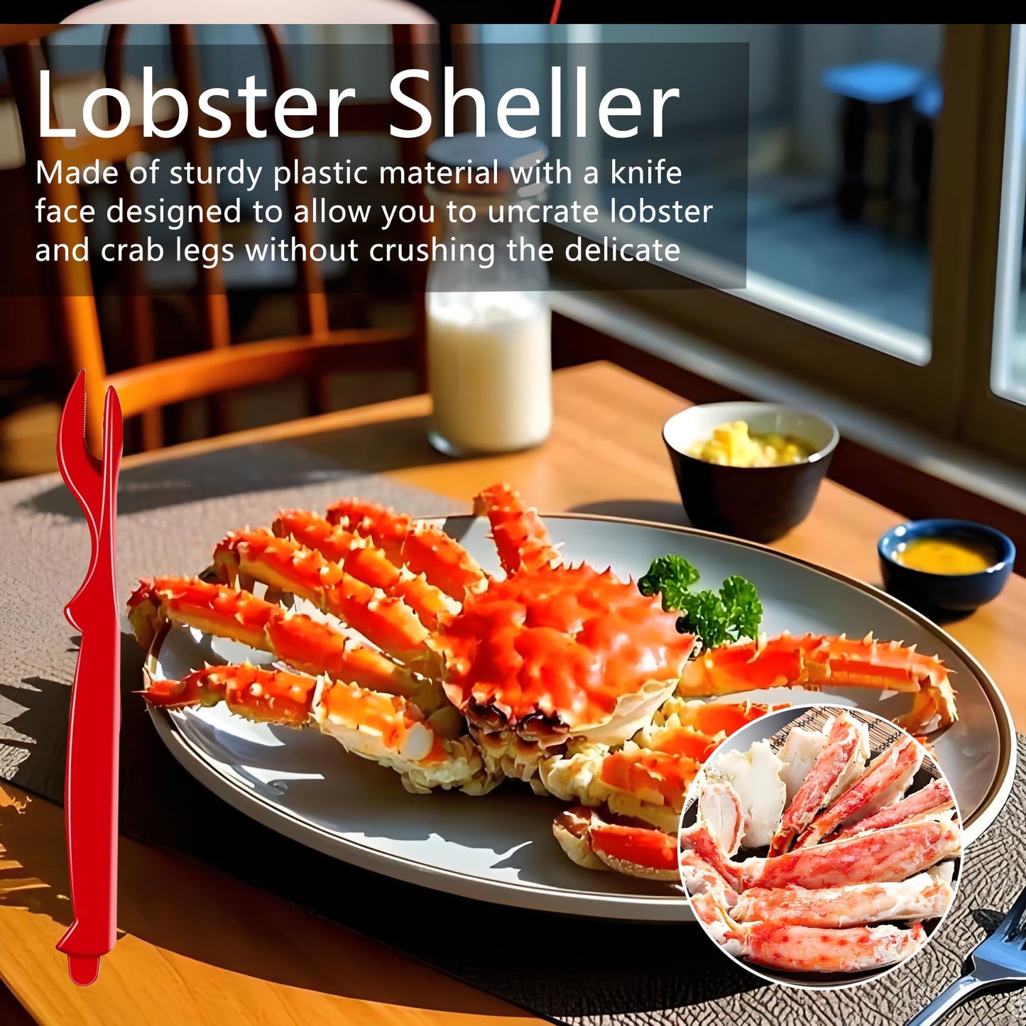 Seafood Cracker Tool Set With Lobster Sheller Stainless Steel Crab Crackers Crab Leg Fork Seafood Scissors Seafood Forks And Storage Bag, Crab Leg Pick Utensils Set Crab Eating Tools (13Pcs)