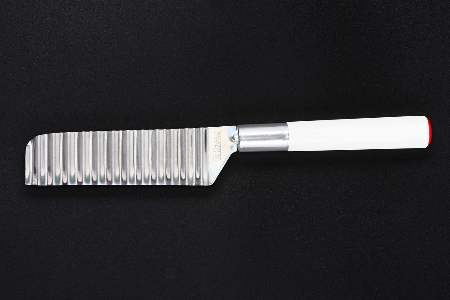 Seki Japan Cheese Knife, Crinkle Cut Knife, Ideal for Soft Foods Like Cheese, Boiled Eggs, and Fruits, 3.9 inches Stainless Steel