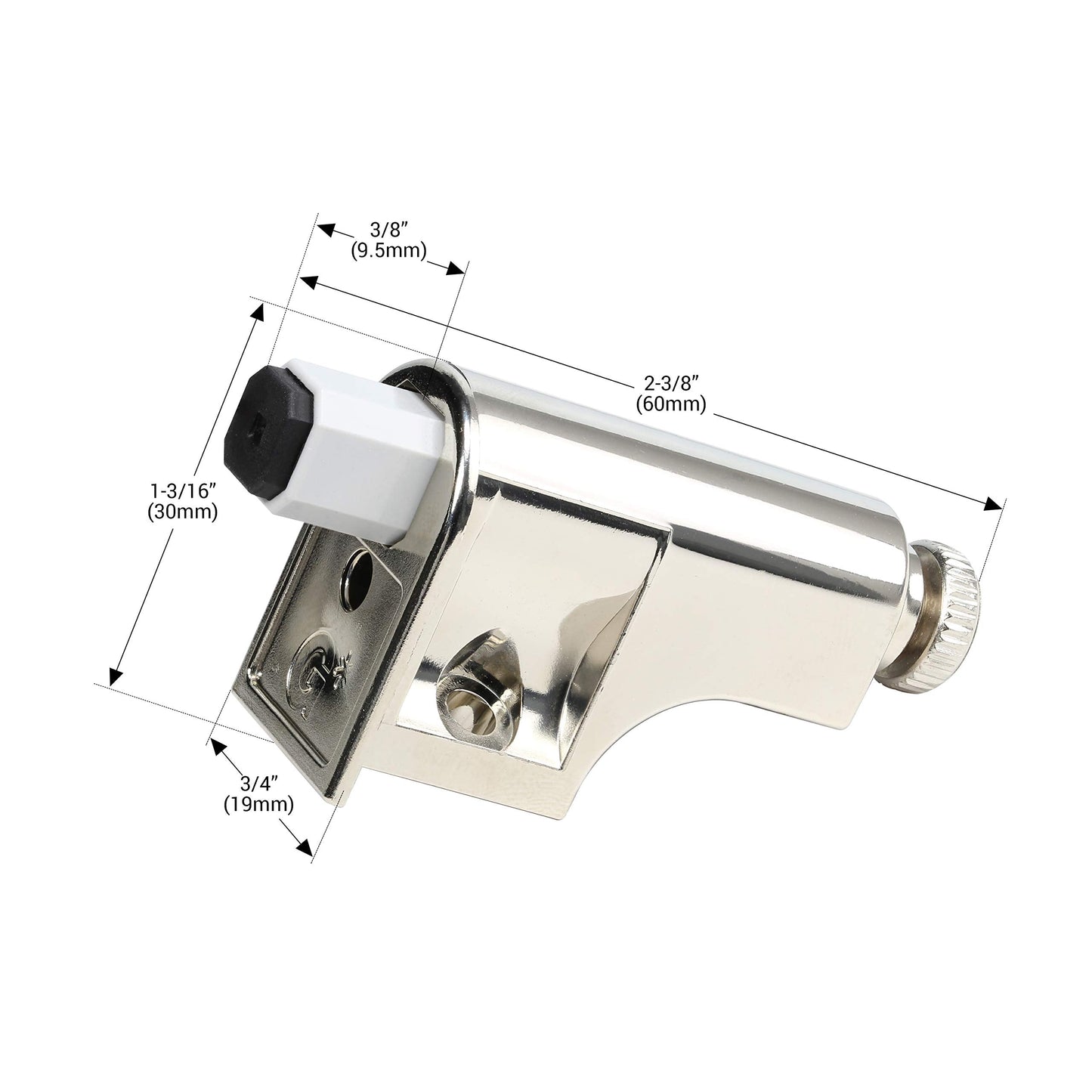 25 Pack Rok Hardware Soft Close Damper for Cabinet Doors/Compact/SoftClose Cabinet Adapter/Hardware/Hinge Polished Nickel Finish, SCD103