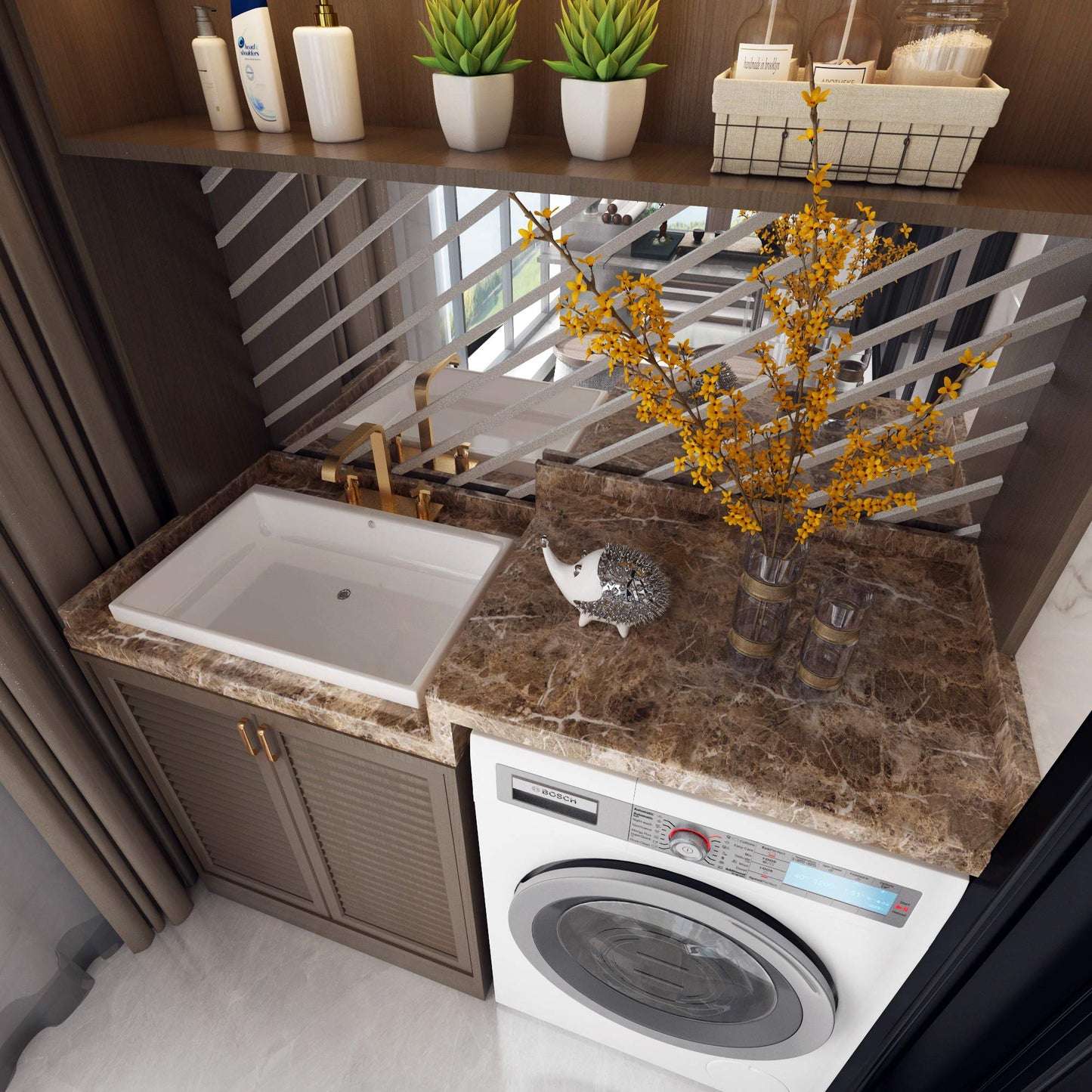 Burgeliy Peel and Stick Waterproof Wallpaper24×196in Vinyl Wrap Protector Auto Modification Tint Film Dark Brown Marble Shiny Granite for Kitchen Countertops Table Desk Furniture Self Adhesive Film