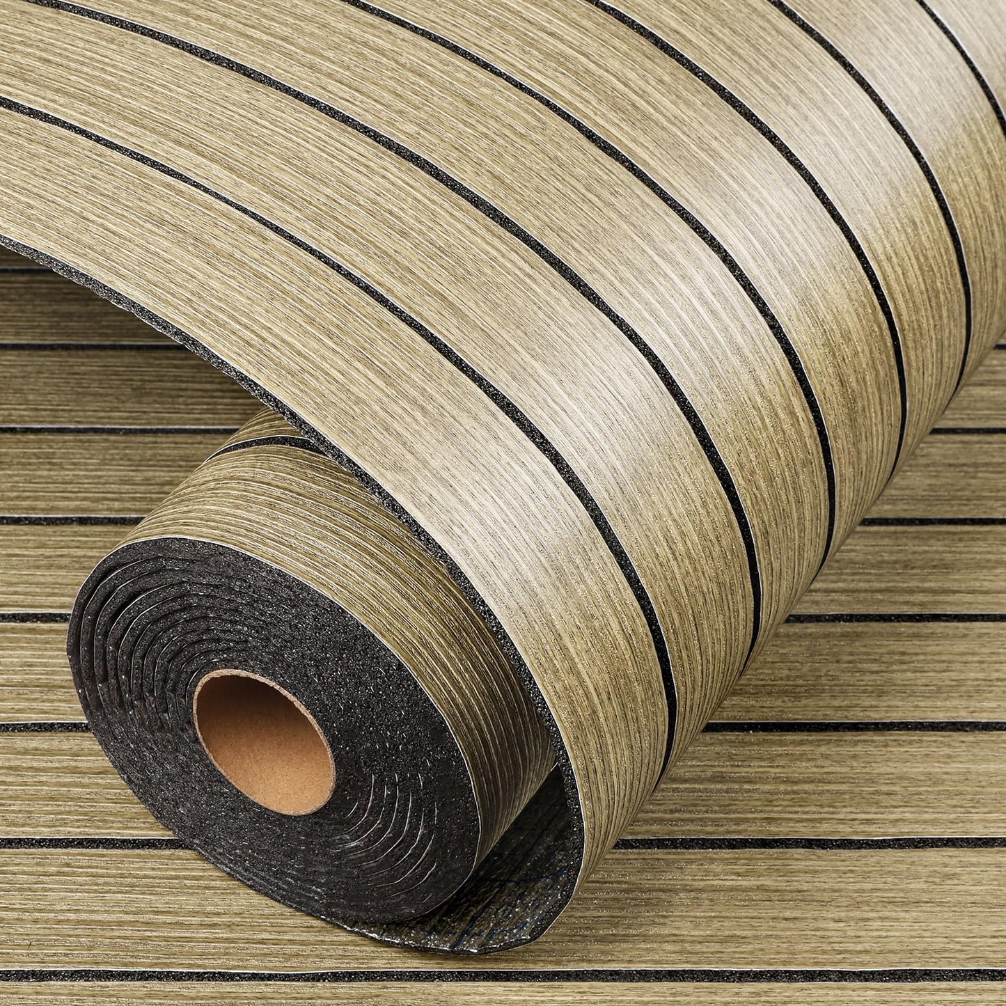 LaCheery 11.8"x157" Self Adhesive Wood Wall Panels Peel and Stick 3D Fluted Slat Wooden Accent Wall Panels for Living Room Walls Decorative PVC Wood Foam Panel Soundproof Waterproof Interior Decor