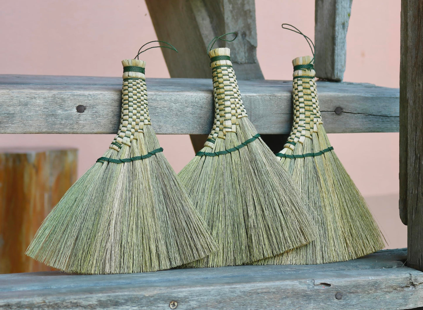 Small Whisk Broom9.5 Handheld Brush Whisks Away Dust, Dirt & Debris Brush Hanger for Easy Storage Perfect for Indor Outdoor and Car - Short of Asian Whisk Broom (Soft Broom Thai)