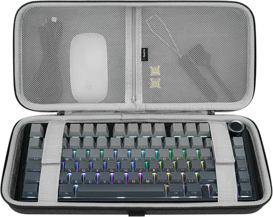 GEEKRIA 75% 84-Key K2 K2 F75 F75 75% Gaming Keyboard Case, Hard Shell Travel Carrying Bag, Compatible with Keychron /