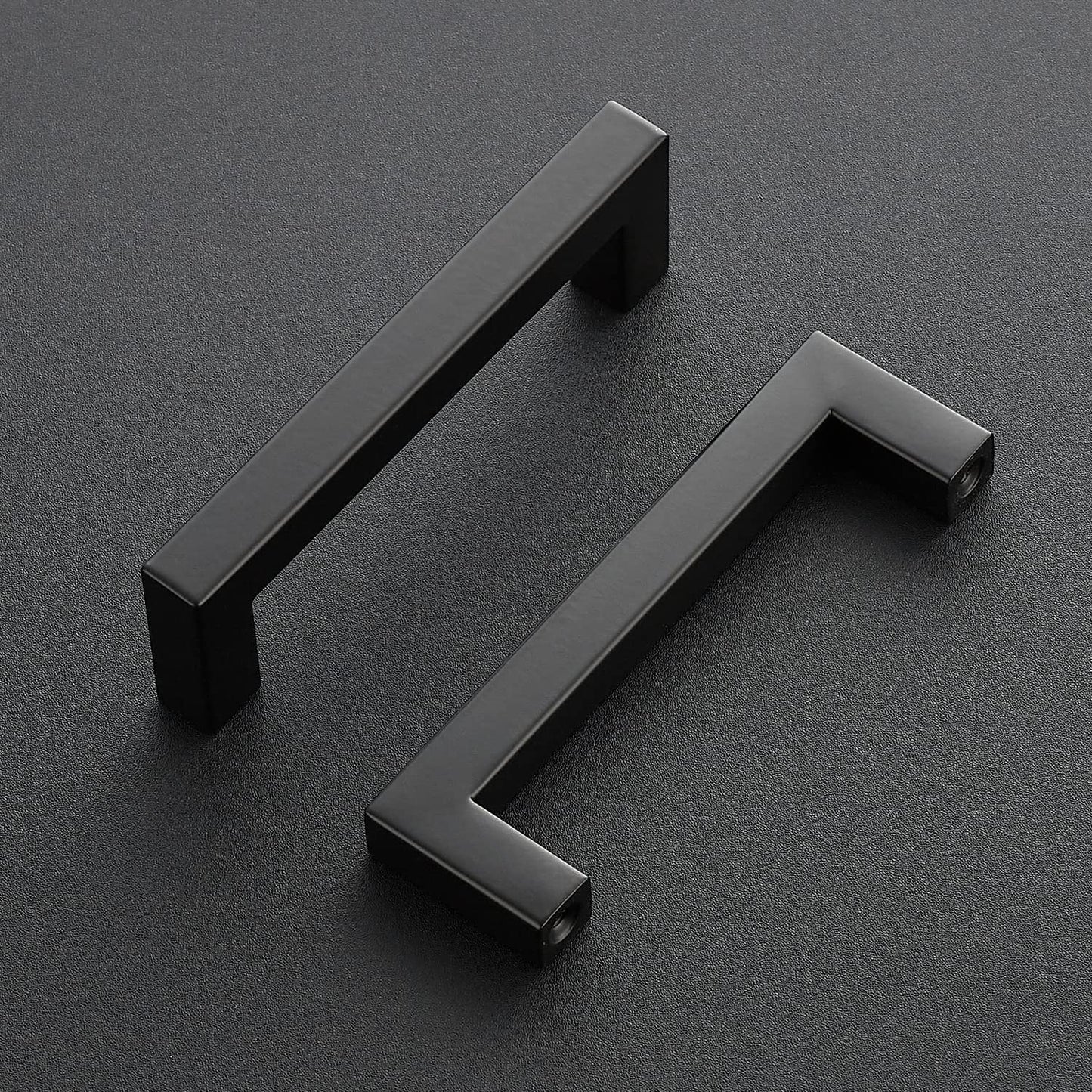 Ravinte 30 Pack 4 Inch Kitchen Square Cabinet Handles Matte Black Pulls Black Drawer Pulls Kitchen Cabinet Hardware for Cupboard Drawer Handles