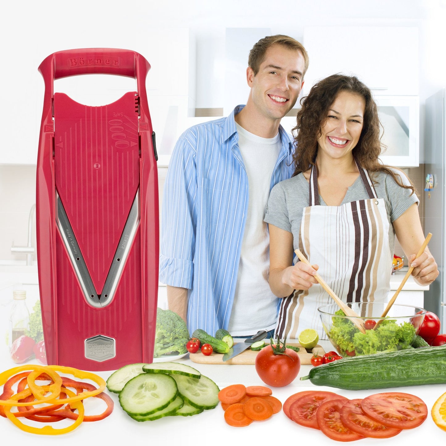 Swissmar Borner V Power Mandoline, V-7000, Red