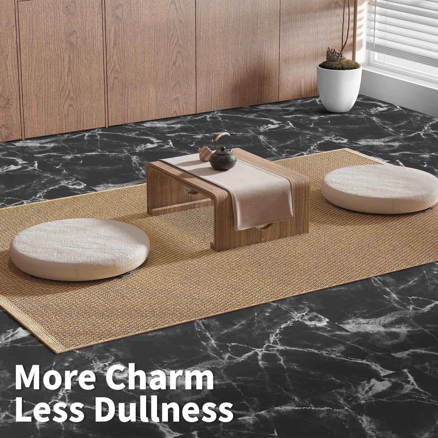 Art3d Peel and Stick Floor Tile, 30-Pack 12 x 12in. Covers 30 Sq.ft, Waterproof Vinyl Flooring Tiles Self Adhesive for Kitchen, Bathroom & Bedroom - Dark Marble
