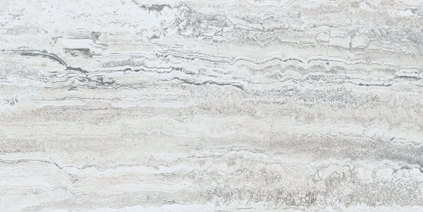Universal Bianco Classico 3 MIL x 12 in. W x 24in. L Peel and Stick Water Resistant Vinyl Tile Flooring (30 sqft/case)