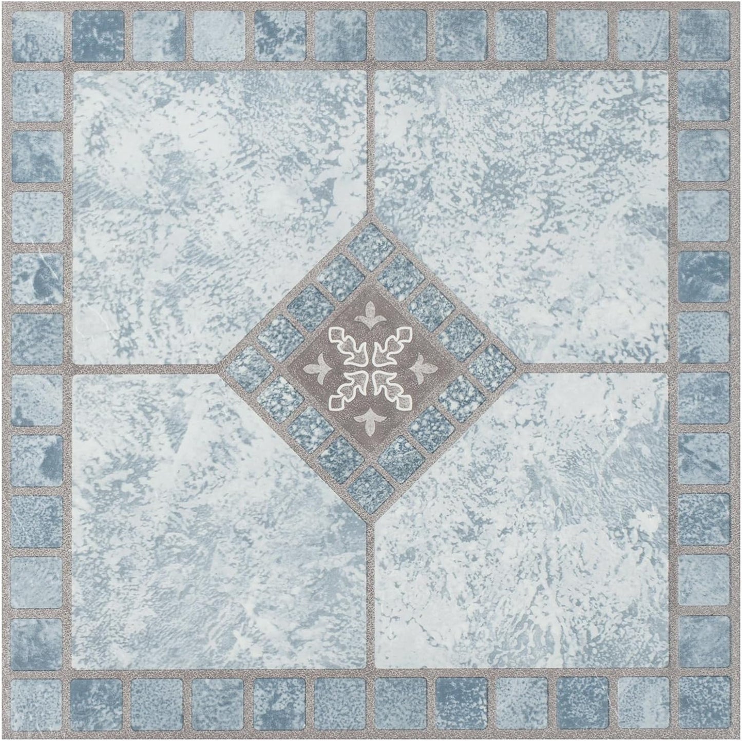 Achim Imports VFT940POVR Home Furnishings Portfolio 12x12 2.0mm Self Adhesive Vinyl Floor, Blue Diamond, 9 Tiles/9 sq. ft, 12 x 12, 9 9