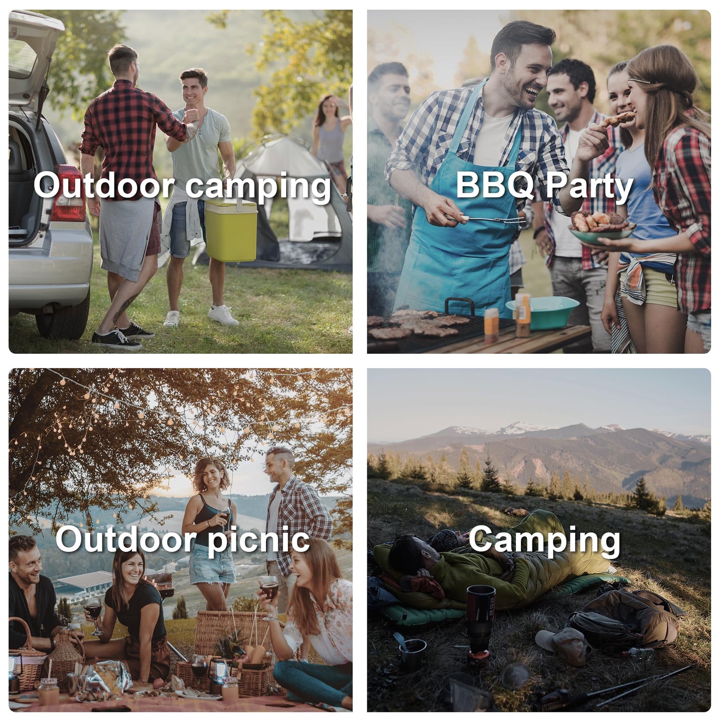 Alocs 13pcs Camping Cookware, Portable Camping Essentials with Accessories, Camping Gear Camping Cooking Set for Outdoor Cooking, Backpacking, Hiking and Picnic