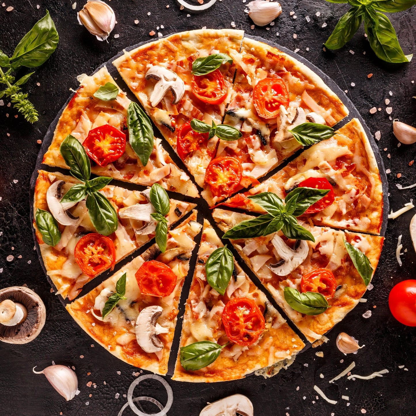 Baker's Secret 2pcs Pizza Pan for Oven 14", Baking Area 12", Aluminized Steel Pizza Baking Pan, 2 Layers Non-stick Coating Easy Release, Dishwasher Safe, Chemical Free No PFOA, PFAS, PFOS, and PTFE